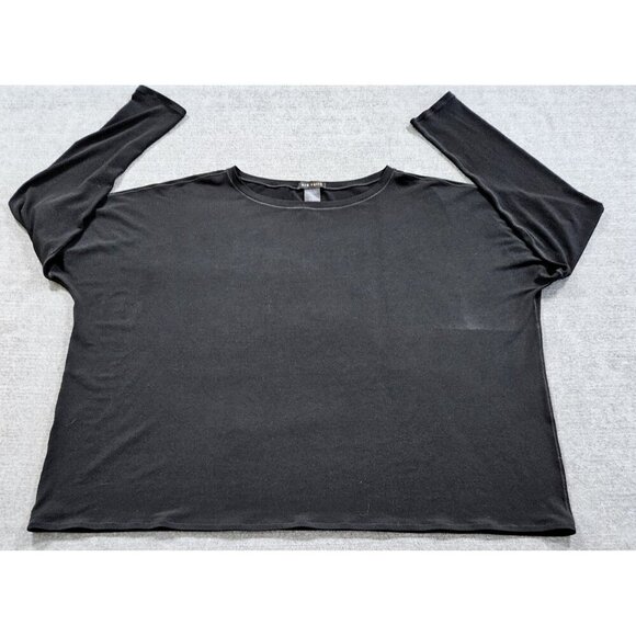 Eva Varro Top Womens XL Black LS Round Neck Oversized Slouchy Goth Witchy Flaw - Picture 9 of 12